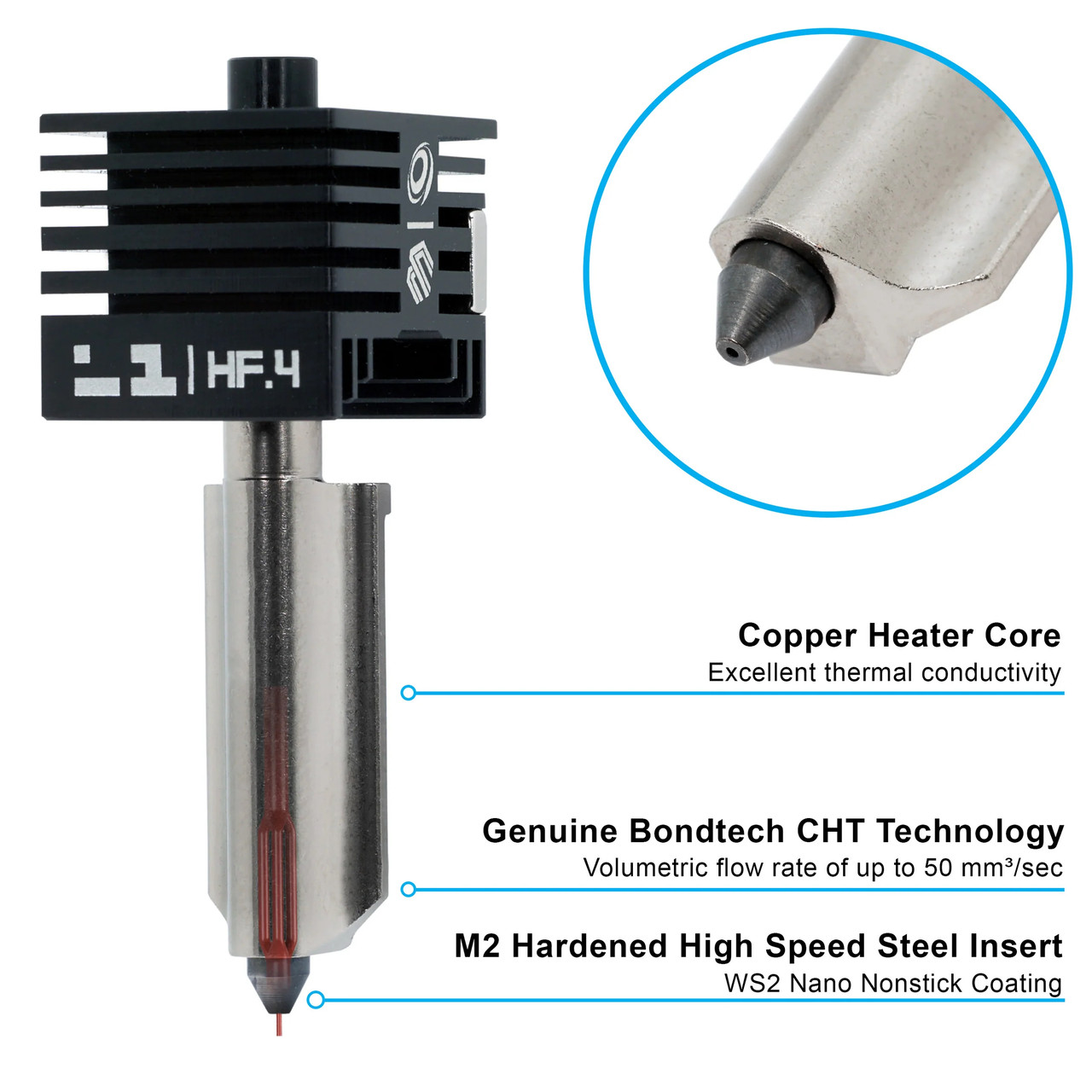 Microswiss Hotend for Bambu Lab A1/H2D | Partsbuilt 3D