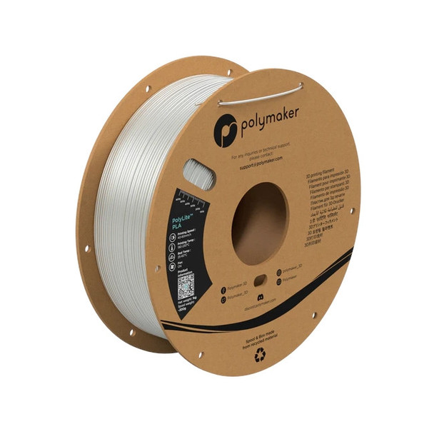 Polymaker PolyLite™ Silk PLA - White - 1.75mm Polymaker PolyLite™ Silk PLA - White - 1.75mm