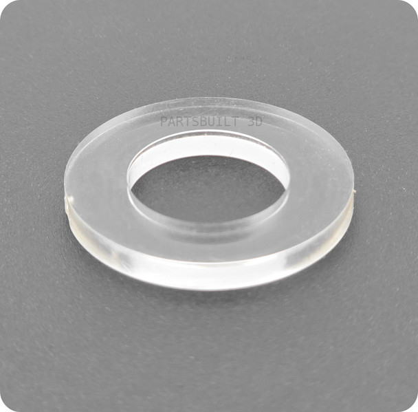 Polycarbonate Clear Spacer for Prusa Nextruder PG Cover (13 ID, 24 OD) Polycarbonate Clear Spacer for Prusa Nextruder PG Cover (13 ID, 24 OD)
