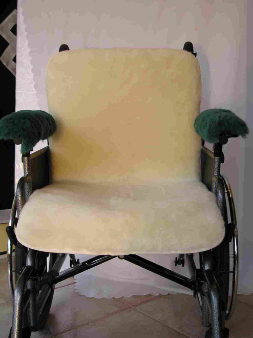 F103B: Hospital Wool Fleece Wheelchair Pad: 18" x 36"