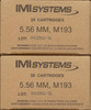 500 Round Case IMI M193 5.56 NATO 55 Grain FMJ in 20 round boxes - First Quality Military Ammo!