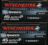 50 Rounds Winchester Ranger T-Series RA45TP - 45 ACP +P 230 grain Jacketed Hollow Point in 50 round black boxes