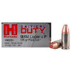 500 Round Factory Sealed Case Hornady 90225 Critical DUTY - 9mm Luger +P 135 Grain FlexLock in 50 round LE boxes - FBI