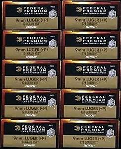 Federal 9mm Luger 124gr HST – 500rd