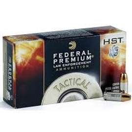 1000 round case Federal Premium LE Tactical P9HST3 - 9mm 124gr +P HST Jacketed Hollow Point in 50 round boxes