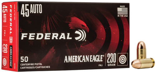 500 Rounds Federal American Eagle .45 ACP 230gr FMJ AE45A