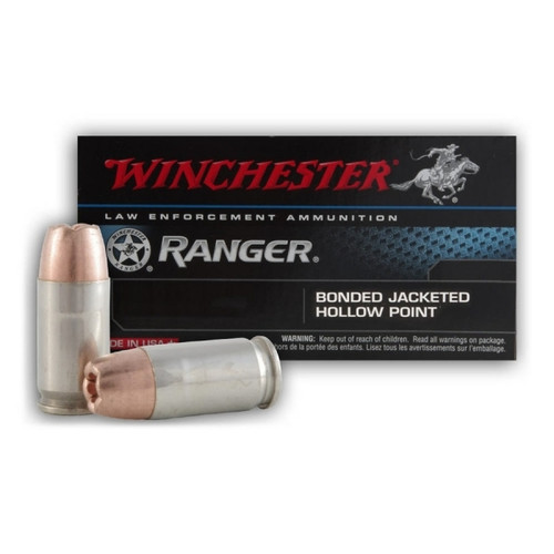 250 Rounds Winchester Ranger Bonded RA9B - 9mm 147 grain Bonded Jacketed Hollow Point in 50 round boxes - Nickel Plated Cases