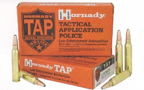 1000 Rounds  Hornady 81295 - 5.56 NATO 75 gr. BTHP TAP - Police Duty Round for Short Barreled Rifles - Free Shipping and Insurance!