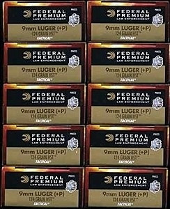 Bulk Federal Premium LE Tactical HST In JHP +P Ammo