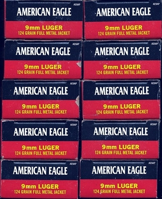 Bulk Federal American Eagle Target FMJ Ammo