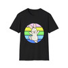 Cute Bunny Rainbow Unisex Softstyle T-Shirt - Perfect for Spring Celebrations