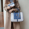 MKF Collection Yuliana Circular M emblem Print Satchel Bag with Wallet by Mia k