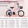 18 inch sporty kids bike with training wheels and stand Adjustable saddle Suitable for boys and girls aged 5-10 years tall Height 39-49 inches