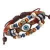 Adjustable leather bracelet for men and women
