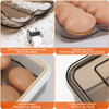 Egg Container Holder for Refrigerator Double Layer Egg Storage Box with Lid Automatic Rolling Egg Box Organizer Bin Tray Rack 36 Eggs