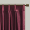 Pleat Curtain Panel with Tieback (Single) Burgundy 52x84"