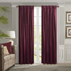 Pleat Curtain Panel with Tieback (Single) Burgundy 52x84"