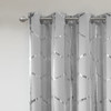 Total Blackout Metallic Print Grommet Top Curtain Panel Pair(2 Pcs Window Panels)