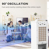 HOMCOM 26" Evaporative Air Cooler with Ice Packs, 3-In-1 Ice Cooling Fan, Portable Swamp Cooler with Water Tank, Timer, 90° Oscillating, Remote, for Home Office Bedroom