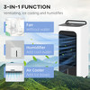 HOMCOM 26" Evaporative Air Cooler with Ice Packs, 3-In-1 Ice Cooling Fan, Portable Swamp Cooler with Water Tank, Timer, 90° Oscillating, Remote, for Home Office Bedroom