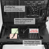 Foldable Laptop Table Bed Notebook Desk with Cooling Fan Mouse Board LED light 4 xUSB Ports Breakfast Snacking Tray