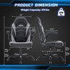 Ergonomic Office Computer Home Gaming Desk Chair Adjustable PU Leather Racing Chair Flip-up Armrest For Christmas Furniture