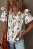Maisie Bow Bubble Sleeve Blouse