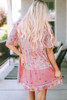 Paislee Hibiscus Floral Print Ruffle Mini Dress