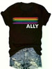In Summer And Spring, Ladies' Short-Sleeved T-Shirts with Round Neck And Rainbow Prints, Casual Shirts, 180G Printed T-Shirts