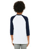 Youth 3/4-Sleeve Baseball T-Shirt - WHITE/ BLACK - M