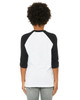 Youth 3/4-Sleeve Baseball T-Shirt - WHITE/ BLACK - M