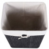 Rectangle Bamboo Hamper Laundry Basket Washing Cloth Bin Storage Bag Lid 3 color-Natural