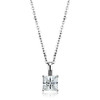 LOS894 - Rhodium 925 Sterling Silver Chain Pendant with AAA Grade CZ  in Clear