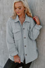Brooklynn Retro Quilted Flap Pocket Button Shacket