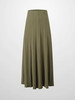 Panel Ribbed Skirt-Olive