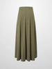 Panel Ribbed Skirt-Olive