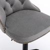 Set of 2 Swivel Velvet Barstools