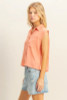 HYFVE Buttoned Front Sleeveless Collar Shirt