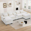 Comfy U Shape Cloud Couch - 124\" Chenille Sofa