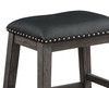 Set of 2 Faux Leather Counter Height Barstool