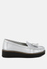 Larana Metallic Tassel Detail Loafers