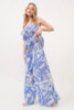 And The Why Smocked Tied Babydoll Abstract Print Top