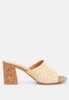 Addie Raffia Slip On Sandals