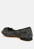 Acino Boucle Pearl Bow Ballerinas