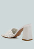 Lust Look Braided Satin Block Sandals