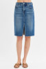 RISEN Full Size High Rise Front Slit Pencil Skirts Plus Size
