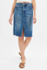 RISEN Full Size High Rise Front Slit Pencil Skirts Plus Size