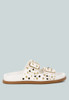 Jayata Metallic Stud Embellished Sliders