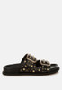 Jayata Metallic Stud Embellished Sliders