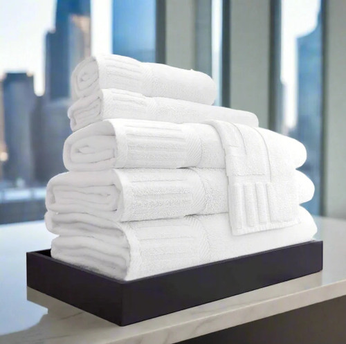 GOS Collection Premium Ring Spun Cotton Towels with Piano Key Pattern